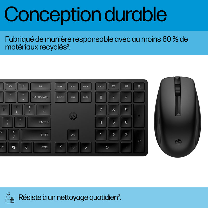 HP Ensemble clavier et souris sans fil 655