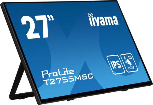 iiyama ProLite T2755MSC-B1 27" (68,6 cm) PC-flatpanelmonitor, 1920 x 1080 pixels Full HD LED-touchscreen, tafelmodel, zwart