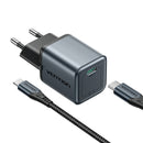 GaN Vention USB-C 20W Charger + USB-CL 1m Cable (Gray)