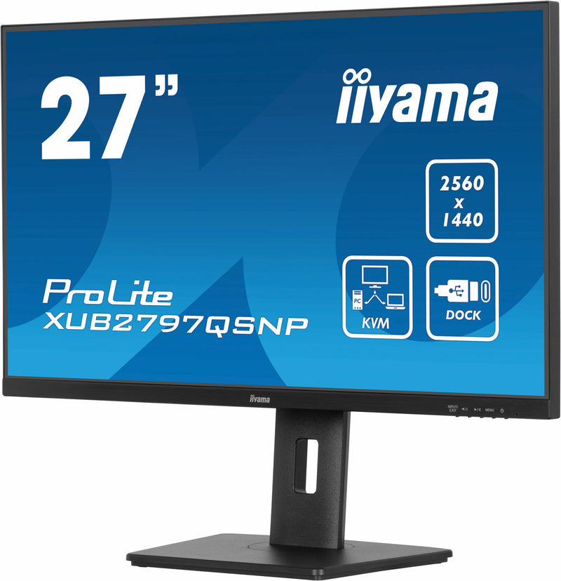 iiyama ProLite XUB2797QSNP-B1 27" (68,6 cm) PC Flat Panel Monitor 2560 x 1440 Pixels Quad HD LED Zwart