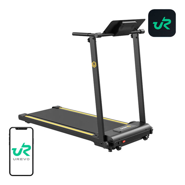 UREVO Foldi Mini opvouwbare elektrische loopband (zwart en oranje)