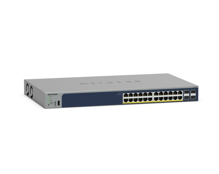 NETGEAR GS728TPP Géré L2/L3/L4 Gigabit Ethernet (10/100/1000) Connexion Ethernet, supportant l'alimentation via ce port (PoE) Gris