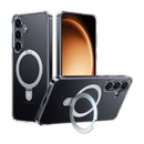 Torras Ostand Series telefoonhoesje voor Samsung S25 (transparant)