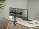 Equip draaibare bureausteun voor twee 17-32 inch monitoren, zwart