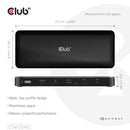 CLUB3D CSV-2540 station d'accueil USB 3.2 Gen 1 (3.1 Gen 1) Type-C Noir