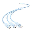 USB 2.0 A to 3in1 3A cable Vention CTPLG 1.5M (blue)