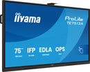 iiyama TE7513A-B1AG Dynamisch display Interactief flatpanel 190,5 cm (75") Wifi 500 cd/m² 4K Ultra HD Zwart Touchscreen Geïntegreerd Processor Android 18/7