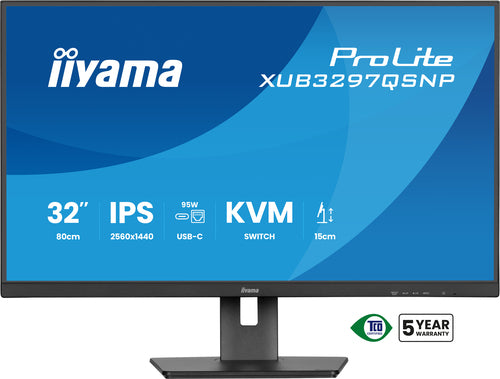 iiyama ProLite XUB3297QSNP-B1 écran plat de PC 81,3 cm (32") 2560 x 1440 pixels Quad HD LED Noir