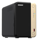 QNAP TS-264 NAS Tower Intel® Celeron® N5095 8 Go 0 To QNAP QTS Noir, Or