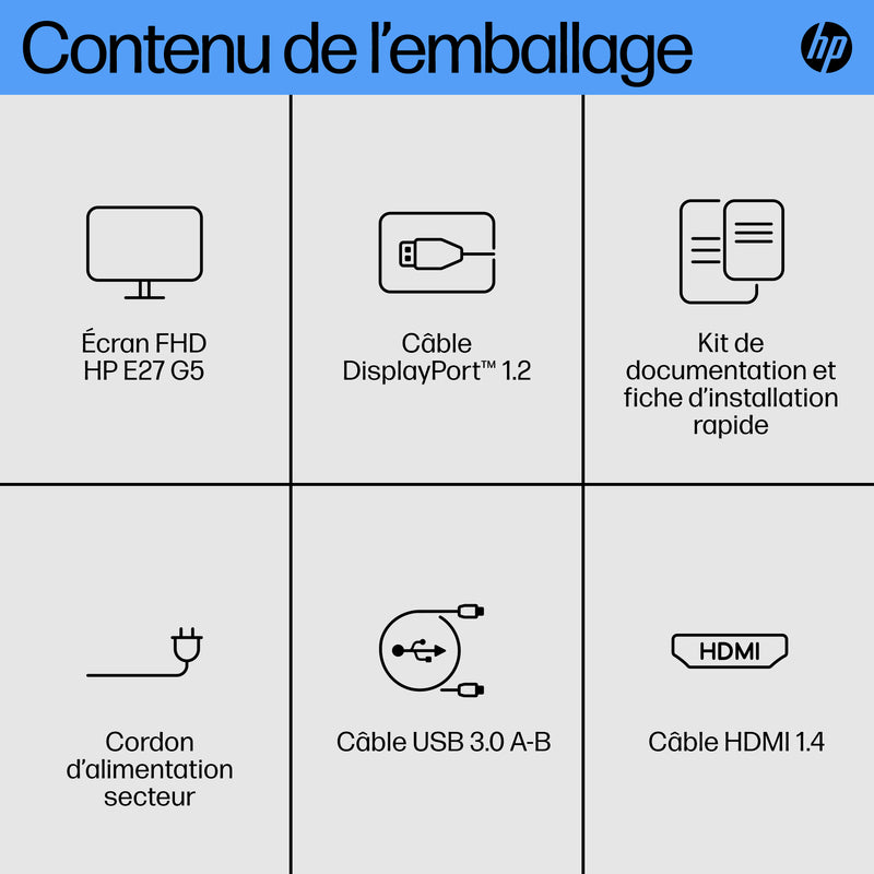 HP Écran FHD E27 G5