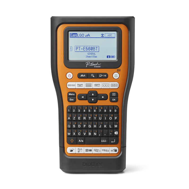 Brother PT-E560BTVP imprimante pour étiquettes Transfert thermique 180 x 180 DPI 20 mm/sec Avec fil &sans fil HSE/TZe Bluetooth QWERTY