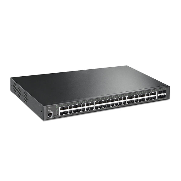 TP-Link JetStream TL-SG3452XP Managed L2+ Gigabit Ethernet (10/100/1000) Network Switch, Ethernet Connection, Supports Power over Ethernet (PoE), 1U, Black