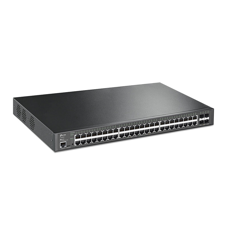 TP-Link JetStream TL-SG3452XP Managed L2+ Gigabit Ethernet (10/100/1000) Network Switch, Ethernet Connection, Supports Power over Ethernet (PoE), 1U, Black