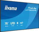 iiyama LH7564UHS-B1AG Digital Signage Display, 75" (190,5 cm) plat paneel, Wi-Fi, 500 cd/m², 4K Ultra HD, zwart, ingebouwde Android-processor, 24/7