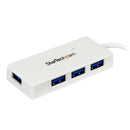 StarTech.com Hub USB 3.0 à 4 ports avec câble intégré - 5Gbps - Blanc