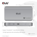 CLUB3D CSV-2563 hub & concentrateur Thunderbolt 5 120000 Mbit/s Argent