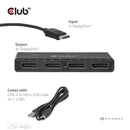 CLUB3D CSV-7400 répartiteur vidéo DisplayPort 4x DisplayPort