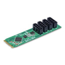 StarTech.com 4-poorts M.2 naar SATA-adapterkaart, M.2 PCIe 3.0 naar SATA HDD/SSD-uitbreidingskaart, ASM1064-chipset, M.2 NVMe naar 4x HDD/SSD voor Windows/macOS/Linux