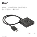 CLUB3D CSV-1384 commutateur écran, clavier et souris Noir
