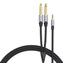 Audio cable mini jack 3.5mm to 2x jack 6.35mm male Vention BARHK 8m