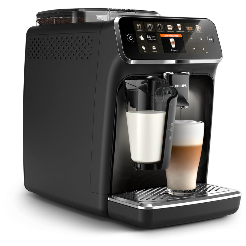 Philips Série 5400 Noir brillant EP5441/50 Machine expresso broyeur,12 boissons, carafe LatteGo