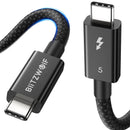 BlitzWolf BW-HDC8 240W USB-C naar USB-C kabel, 0,5 m (zwart)