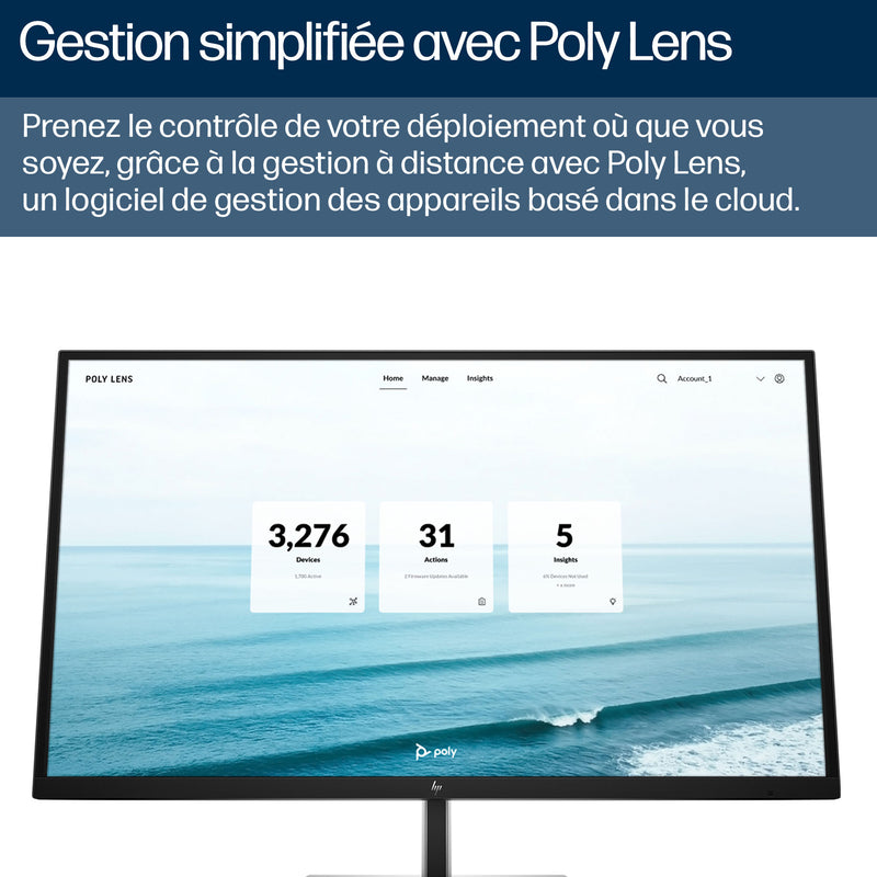 HP Poly Barre de visioconférence USB Poly Studio V52