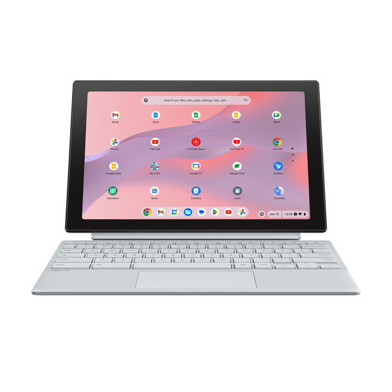 ASUS Chromebook CM30 Detachable CL3001DM2A-R70341 MediaTek Kompanio 520 26,7 cm (10.5") Écran tactile WUXGA 8 Go LPDDR4x-SDRAM 64 Go eMMC Wi-Fi 6 (802.11ax) ChromeOS Belge Argent