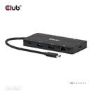 CLUB3D CSV-2552 hub & concentrateur USB Type-C 5000 Mbit/s Noir