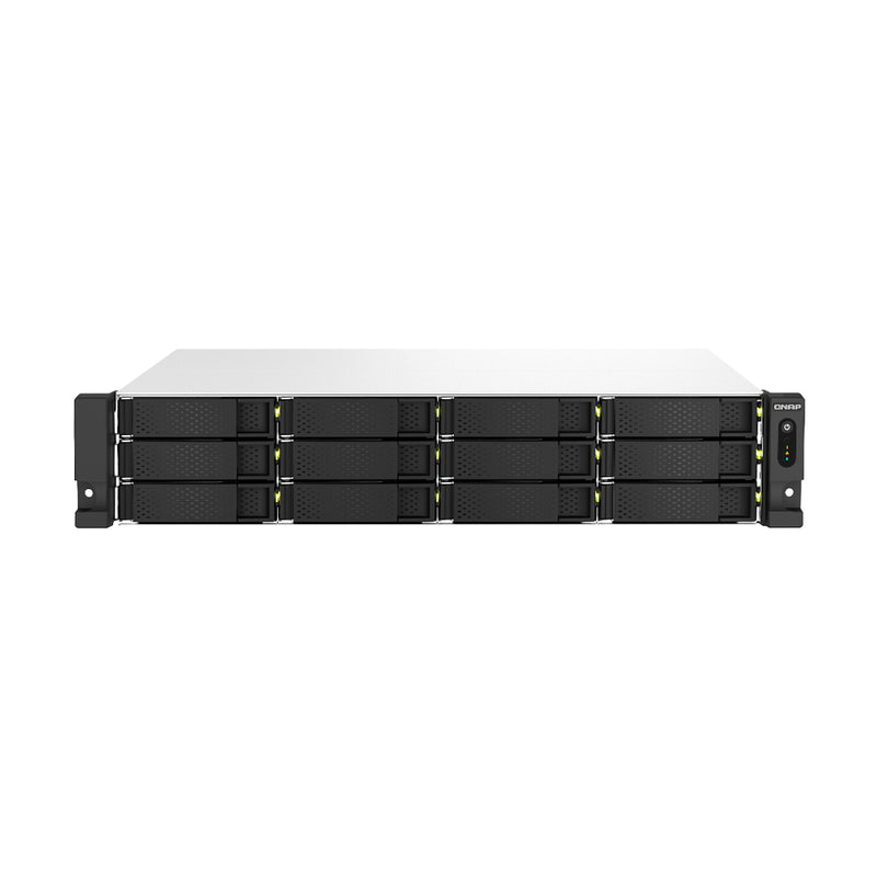 QNAP TS-1264U-RP NAS Rack (2 U) Intel® Celeron® 8 GB DDR4 0 TB QNAP QTS Aluminum, Black