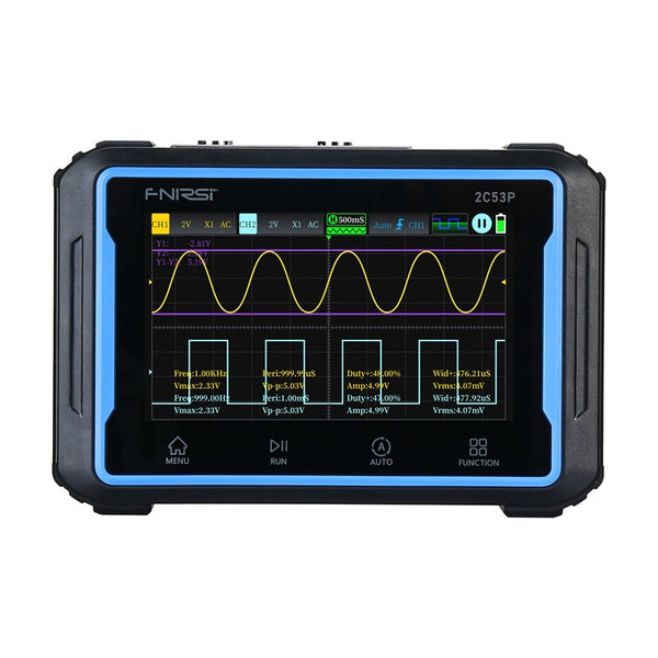 Portable 3-in-1 FNIRSI 2C53P 4.3" touchscreen oscilloscope