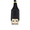 StarTech.com Adaptateur USB vers Série de 3m - COM Rétention, Câble Adaptateur/Convertisseur USB RS232, Vis/Écrous Interchangeables, USB-A vers DB9 RS232, FTDI IC, Protection ESD, Windows/macOS/Linux
