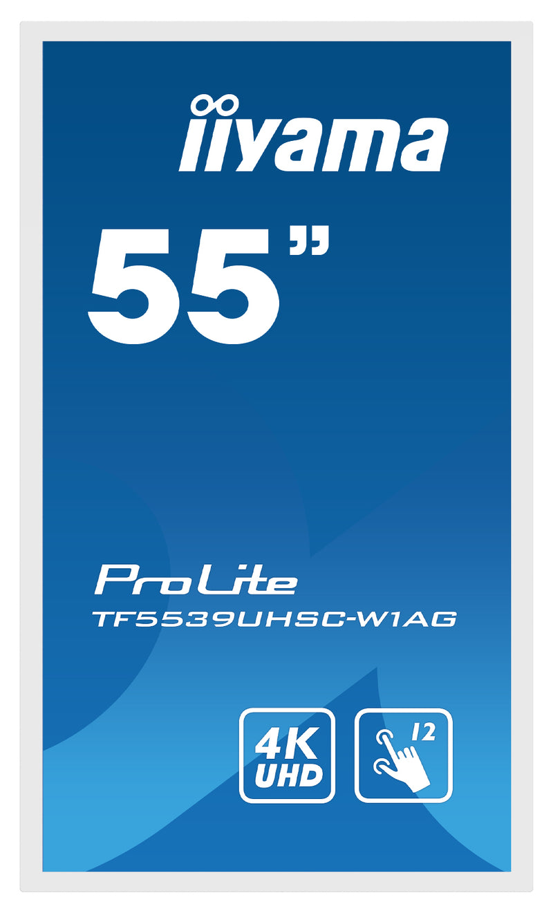 iiyama ProLite TF5539UHSC-W1AG 139,7 cm (55") 3840 x 2160 pixels 4K Ultra HD LED touchscreen pc-monitor, multi-user, wit