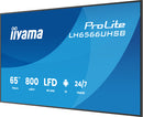 iiyama LH6566UHSB-B1AG Écran d'affichage dynamique Écran plat de signalisation numérique 165,1 cm (65") LCD Wifi 800 cd/m² 4K Ultra HD Noir Intégré dans le processeur Android 24/7