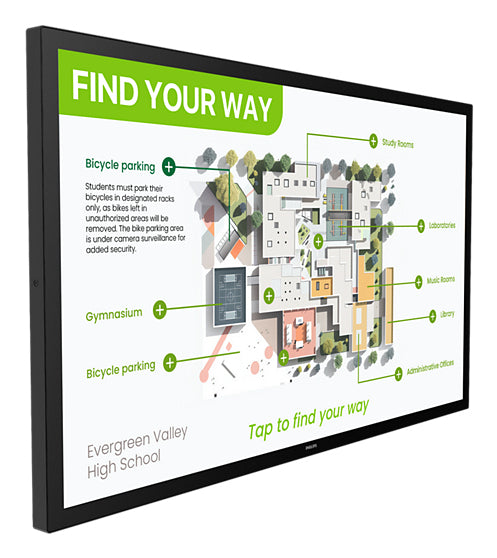 Philips 3000 series 55BDL3751T/00 Écran d'affichage dynamique Écran plat interactif 138,4 cm (54.5") LCD Wifi 450 cd/m² 4K Ultra HD Noir Écran tactile Intégré dans le processeur Android