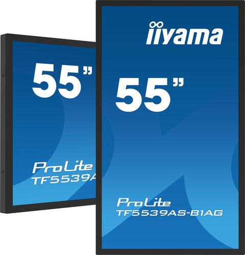 iiyama TF5539AS-B1AG Dynamisch display, 54,6" (138,7 cm) Digital Signage Flat Panel LED-display, 500 cd/m², 4K Ultra HD, zwart, touchscreen, geïntegreerde Android-processor, 24/7
