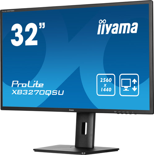 iiyama ProLite XB3270QSU-B1 80 cm (31,5") 2560 x 1440 pixels Quad HD LED PC flatscreen monitor, zwart