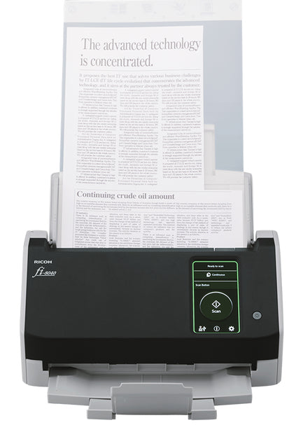 Ricoh fi-8040 Numériseur chargeur automatique de documents (adf) + chargeur manuel 600 x 600 DPI A4 Noir, Gris