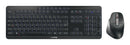 CHERRY Stream desktop ultimate clavier Souris incluse maison/bureau USB + RF Wireless + Bluetooth AZERTY Français Noir
