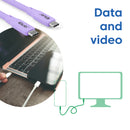 CLUB3D CAC-3004 câble USB USB4 Gen 2x2 2 m USB C Violet