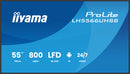iiyama LH5566UHSB-B1AG Écran d'affichage dynamique Écran plat de signalisation numérique 139,7 cm (55") LCD Wifi 800 cd/m² 4K Ultra HD Noir Intégré dans le processeur Android 24/7