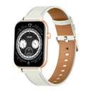 COLMI C28 Smartwatch in Gold with a White Leather Strap
