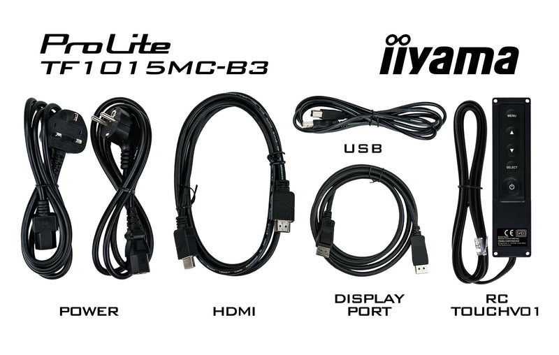 iiyama TF1015MC-B3 écran plat de PC 25,6 cm (10.1") 1280 x 800 pixels HD LED Écran tactile Noir