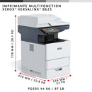 Xerox VersaLink B625 A4 61 ppm - Copie/Impression/Numérisation/Fax recto verso PS3 PCL5e/6 2 magasins 650 feuilles