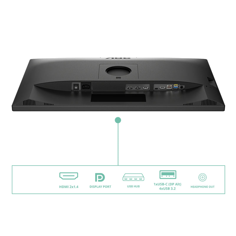 AOC Q27P3CW platte PC-monitor 68,6 cm (27") 2560 x 1440 pixels Quad HD LED Zwart