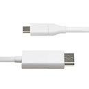 StarTech.com Câble USB-C vers DisplayPort 1.2 de 2m 4K 60Hz, Câble Adaptateur Bidirectionnel DP vers USB-C / USB-C vers DP Réversible, Compatible Thunderbolt, Blanc