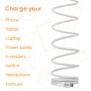 CLUB3D CLUB 3D USB-C Magnetic-Coil Cable White câble USB 2 m USB C Blanc