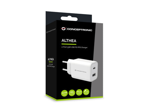 Conceptronic ALTHEA11W chargeur d'appareils mobiles Universel Blanc Secteur Charge rapide Intérieure