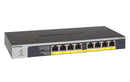 NETGEAR GS108LP Unmanaged Gigabit Ethernet (10/100/1000) Ethernet Connection, Supporting Power Over Ethernet (PoE) 1U Black, Gray