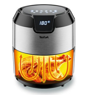 Tefal Easy Fry EY401D Unique 4,2 L Autonome 1500 W Friteuse d’air chaud Noir, Acier inoxydable